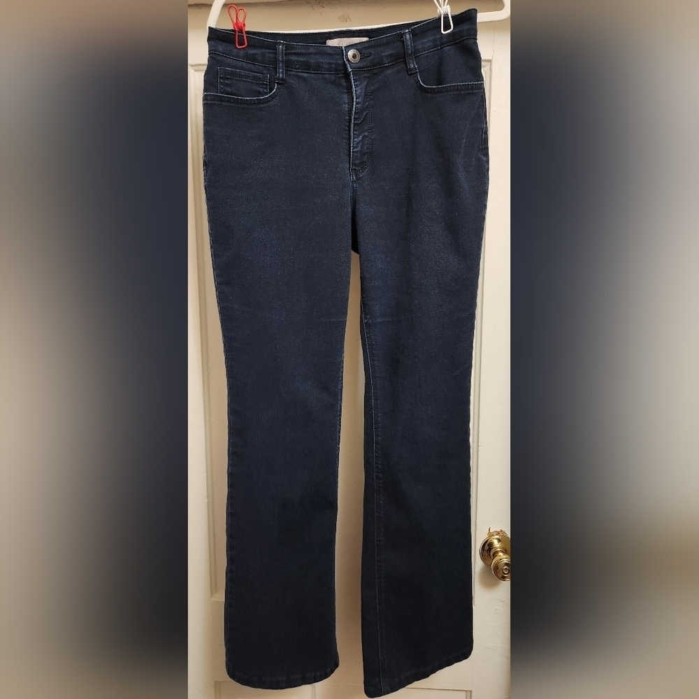 Laura Ashley Flare Dark Denim Jeans SZ 10 EUC